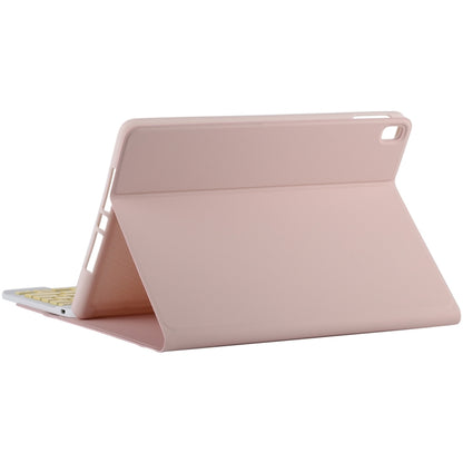 TG11B Detachable Bluetooth Yellow Keyboard + Microfiber Leather Tablet Case for iPad Pro 11 inch (2020), with Pen Slot & Holder (Pink) - For iPad Pro by buy2fix | Online Shopping UK | buy2fix