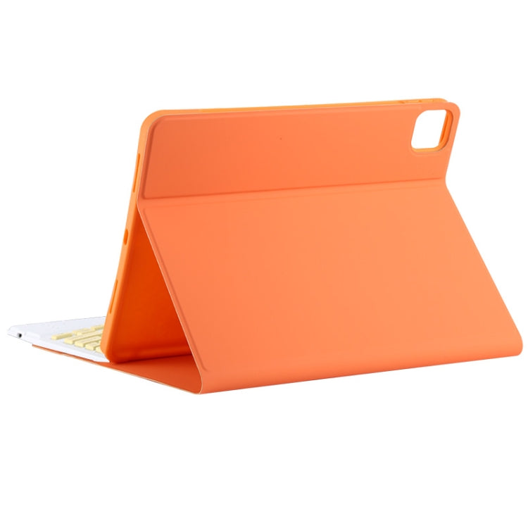 TG11BC Detachable Bluetooth Yellow Keyboard Microfiber Leather Tablet Case for iPad Pro 11 inch (2020), with Touchpad & Pen Slot & Holder (Orange) - For iPad Pro by buy2fix | Online Shopping UK | buy2fix