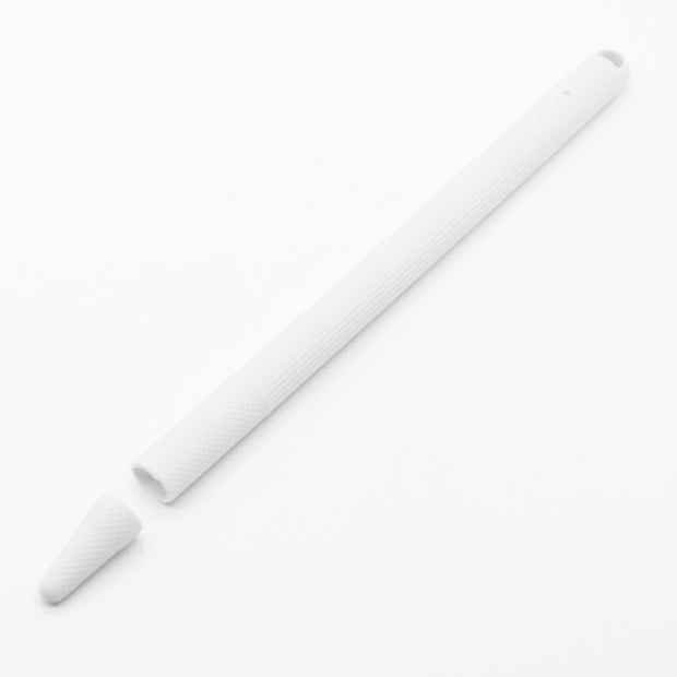 Stylus Pen Silica Gel Shockproof Protective Case for Apple Pencil 2 (White) - Pencil Accessories by buy2fix | Online Shopping UK | buy2fix