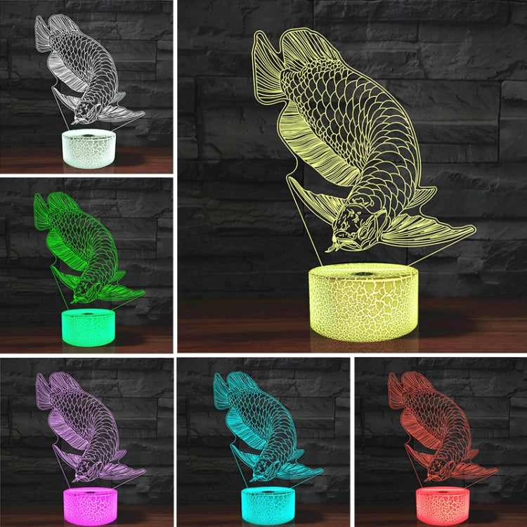 Fish Shape 3D Colorful LED Vision Light Table Lamp, USB Touch Version - Novelty Lighting by buy2fix | Online Shopping UK | buy2fix