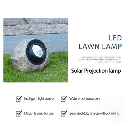 Solar Powered Simulated Stone Spotlight LED Light IP65 Waterproof Outdoor Garden Lawn Lamp - Solar Lights by buy2fix | Online Shopping UK | buy2fix