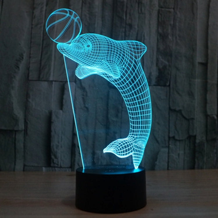 Dolphin Heading the Ball Style 3D Touch Switch Control LED Light , 7 Color Discoloration Creative Visual Stereo Lamp Desk Lamp Night Light - Novelty Lighting by buy2fix | Online Shopping UK | buy2fix