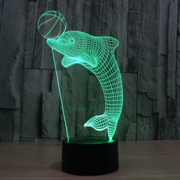 Dolphin Heading the Ball Style 3D Touch Switch Control LED Light , 7 Color Discoloration Creative Visual Stereo Lamp Desk Lamp Night Light - Novelty Lighting by buy2fix | Online Shopping UK | buy2fix