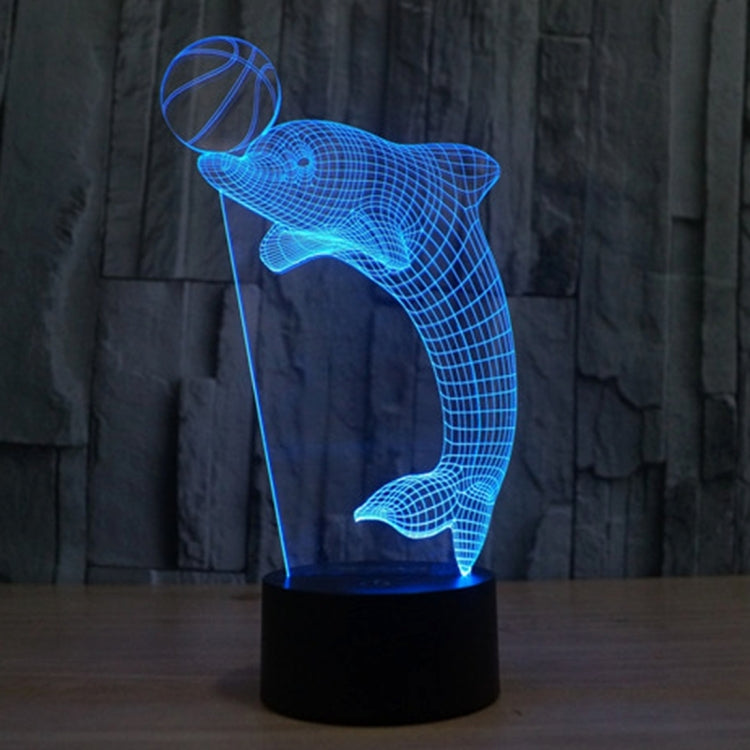 Dolphin Heading the Ball Style 3D Touch Switch Control LED Light , 7 Color Discoloration Creative Visual Stereo Lamp Desk Lamp Night Light - Novelty Lighting by buy2fix | Online Shopping UK | buy2fix