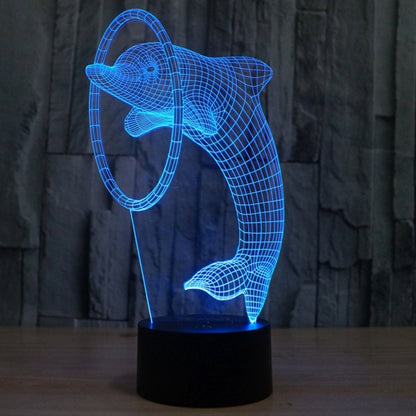 Dolphin Style 3D Touch Switch Control LED Light , 7 Colour Discoloration Creative Visual Stereo Lamp Desk Lamp Night Light - Novelty Lighting by buy2fix | Online Shopping UK | buy2fix