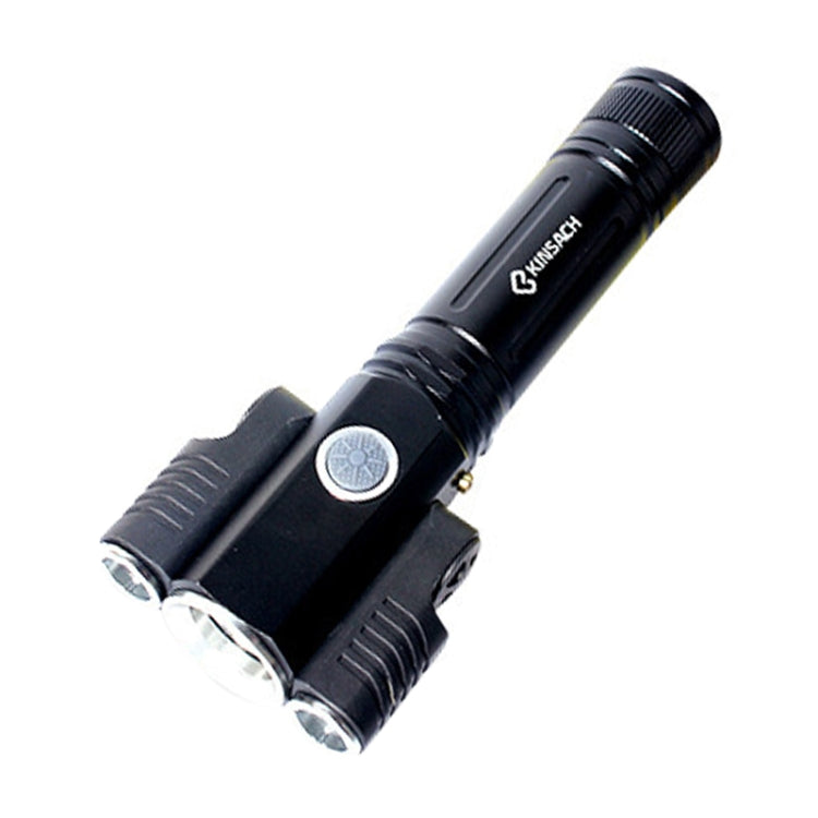 KS-739 USB Charging Waterproof T6+XPE Fixed Focus LED Flashlight with 4-Modes & 18650 lithium battery - LED Flashlight by buy2fix | Online Shopping UK | buy2fix