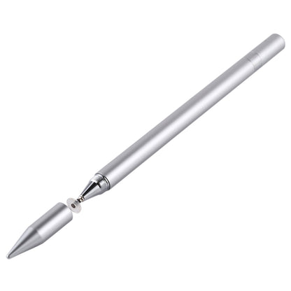 2 in 1 Stationery Writing Tools Metal Ballpoint Pen Capacitive Touch Screen Stylus Pen for Phones, Tablets (Silver) - Stylus Pen by buy2fix | Online Shopping UK | buy2fix