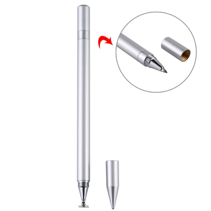 2 in 1 Stationery Writing Tools Metal Ballpoint Pen Capacitive Touch Screen Stylus Pen for Phones, Tablets (Silver) - Stylus Pen by buy2fix | Online Shopping UK | buy2fix