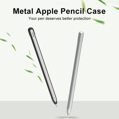 Metal Matte Non-slip Stylus Pen Protective Case for Apple Pencil 2 (Black) - Pencil Accessories by buy2fix | Online Shopping UK | buy2fix