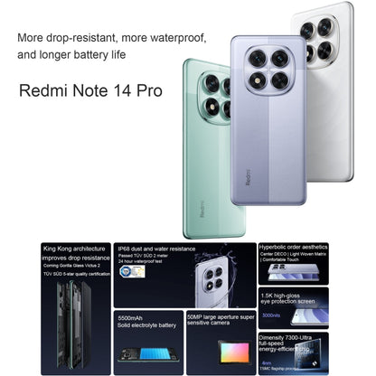 Xiaomi Redmi Note 14 Pro, 12GB+256GB, 6.67 inch Xiaomi HyperOS Mediatek Dimensity 7300-Ultra Octa Core, NFC, Network: 5G (Green) - Xiaomi Redmi by Xiaomi | Online Shopping UK | buy2fix