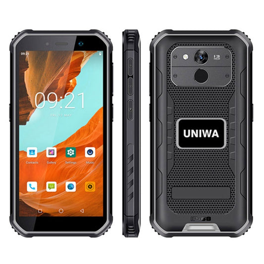 UNIWA F963 Pro Rugged Smart Phone, 4GB+64GB, 5.5 inch Android 13, Unisoc T606 Octa Core, NFC, Fingerprint Unlock, 4G Network, UK Plug (Black Grey) - UNIWA by UNIWA | Online Shopping UK | buy2fix