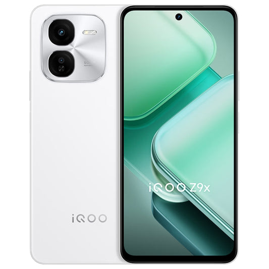 vivo iQOO Z9x, Dual Back Cameras, 8GB+128GB, Face ID Screen Fingerprint Identification, 6.72 inch Android 14.0 OriginOS 4 Snapdragon 6 Gen 1 Octa Core 2.2GHz, OTG, Network: 5G, Support Google Play (White) - vivo by vivo | Online Shopping UK | buy2fix