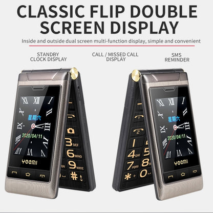 Mafam F10 Dual-screen Flip Phone, 2.8 inch  + 2.4 inch, 5900mAh Battery, Support FM, SOS, GSM, Family Number, Big Keys, Dual SIM(Gun Metal) - Others by buy2fix | Online Shopping UK | buy2fix