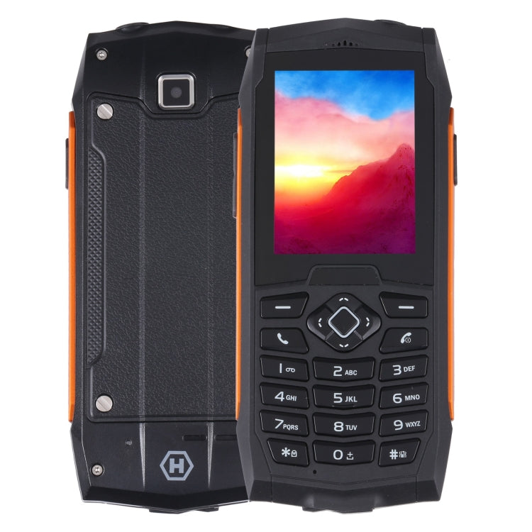 Rugtel R1D Rugged Phone, IP68 Waterproof Dustproof Shockproof, 2.4 inch, MTK6261D, 2000mAh Battery, Loud Box Speaker, FM, Network: 2G, Dual SIM(Orange) - Others by Rugtel | Online Shopping UK | buy2fix