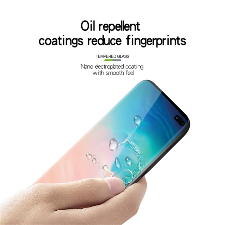 PINWUYO 9H 3D Curved Heat Bending Full Screen Tempered Glass Film for Galaxy S10 Plus (Black) - Galaxy Tempered Glass by PINWUYO | Online Shopping UK | buy2fix