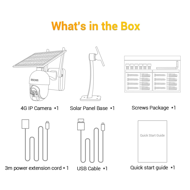 ESCAM QF450 HD 1080P 4G EU Version Solar Powered IP Camera without Memory, Support Two-way Audio & PIR Motion Detection & Night Vision & TF Card - Dome Camera by ESCAM | Online Shopping UK | buy2fix