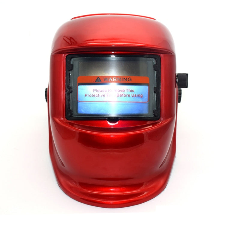 Solar Automatic Variable Light Electric Welding Protective Mask  Welding Helmet(Red) - Workplace Safety Supplies by buy2fix | Online Shopping UK | buy2fix