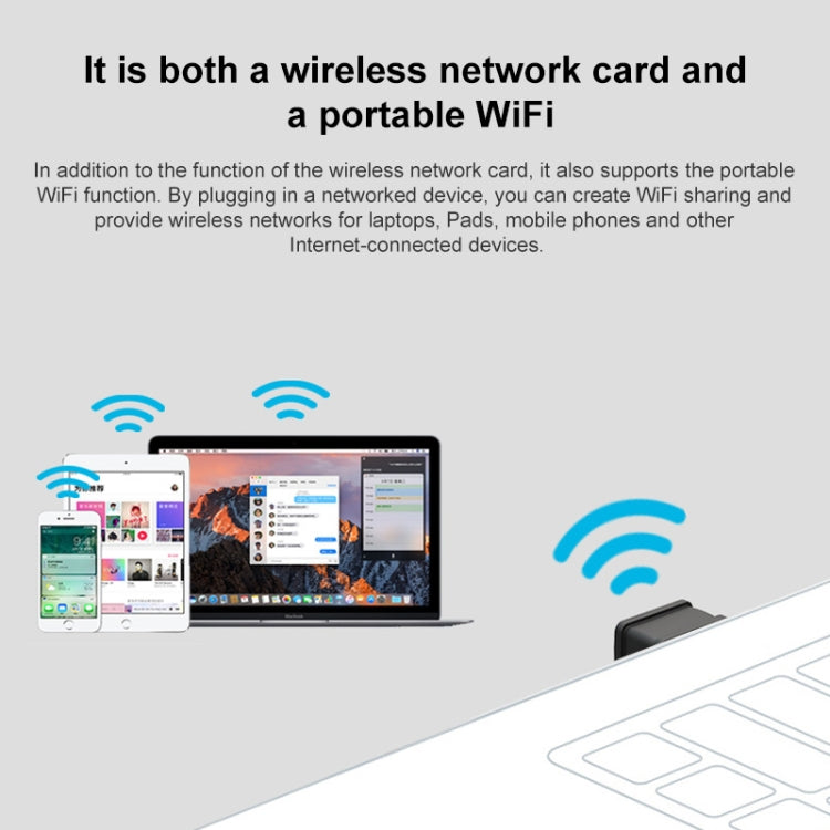 Tenda W311MI Mini USB WiFi Adapter 150Mbps Wireless Ethernet Internet Network Card - USB Network Adapter by Tenda | Online Shopping UK | buy2fix
