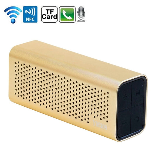 YM-308 Portable Rechargeable NFC Bluetooth Speaker, Support TF Card(Gold) - Desktop Speaker by buy2fix | Online Shopping UK | buy2fix