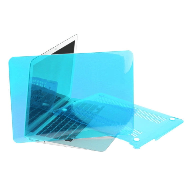 ENKAY for Macbook Air 13.3 inch (US Version) / A1369 / A1466 Hat-Prince 3 in 1 Crystal Hard Shell Plastic Protective Case with Keyboard Guard & Port Dust Plug(Blue) - MacBook Air Cases by ENKAY | Online Shopping UK | buy2fix