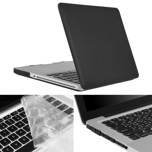 ENKAY for Macbook Pro 13.3 inch (US Version) / A1278 Hat-Prince 3 in 1 Frosted Hard Shell Plastic Protective Case with Keyboard Guard & Port Dust Plug(Black) - MacBook Pro Cases by ENKAY | Online Shopping UK | buy2fix