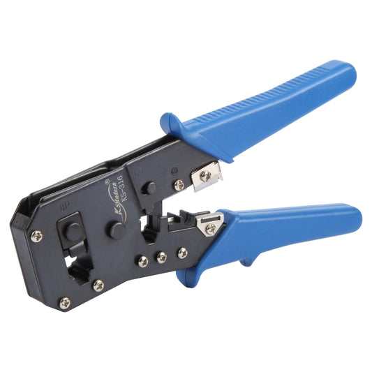 KS-316 RJ45-RJ12-RJ11 Multi-function Networkong Crimping Tool (Blue) - Lan Cable and Tools by buy2fix | Online Shopping UK | buy2fix