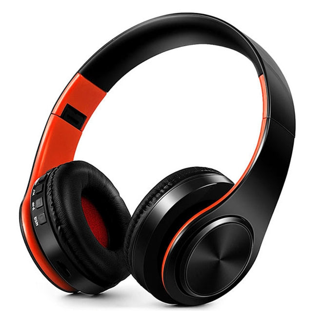 LPT660 Wireless Folding Sports Stereo Music Bluetooth Phones Earphones Support TF Card (Orange) - Headset & Headphone by buy2fix | Online Shopping UK | buy2fix