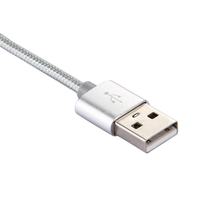 Knit Texture USB to USB-C / Type-C Data Sync Charging Cable, Cable Length: 1m, 3A Total Output, 2A Transfer Data(Silver) - USB-C & Type-C Cable by buy2fix | Online Shopping UK | buy2fix