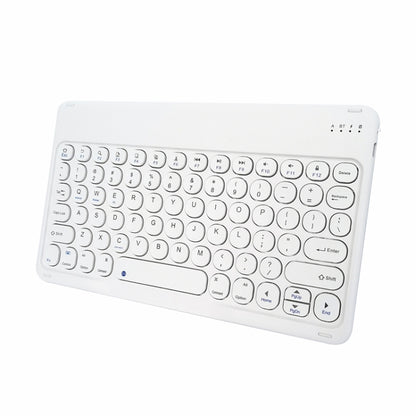 X3 10 inch Universal Tablet Round Keycap Wireless Bluetooth Keyboard (White) - Universal Keyboard by buy2fix | Online Shopping UK | buy2fix