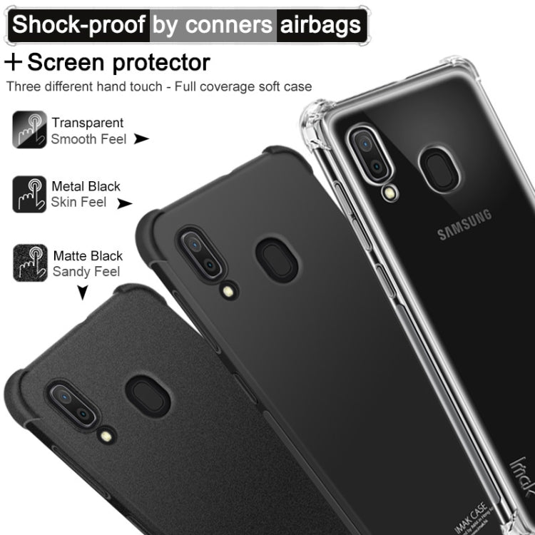 IMAK All-inclusive Shockproof Airbag TPU Case for Galaxy A20 / Galaxy A30, with Screen Protector(Black) - Galaxy Phone Cases by imak | Online Shopping UK | buy2fix