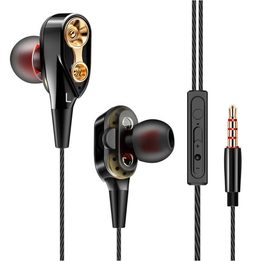 QKZ CK8 HiFi In-ear Four Unit Sports Music Headphones (Black) - Sport Earphone by QKZ | Online Shopping UK | buy2fix