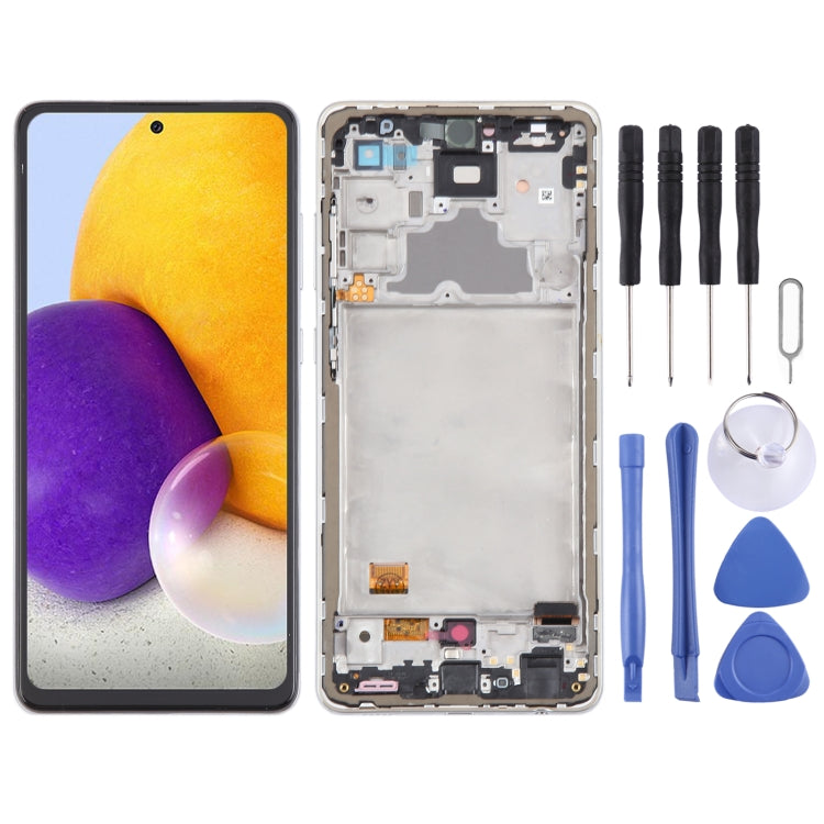 For Samsung Galaxy A72 4G SM-A725 6.43 inch Original LCD Screen Digitizer Full Assembly with Frame (White) - Galaxy A Series Parts by buy2fix | Online Shopping UK | buy2fix