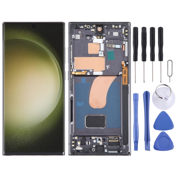 For Samsung Galaxy S23 Ultra 5G SM-S918U US Edition 6.78 inch OLED LCD Screen Digitizer Full Assembly with Frame (Black) - Galaxy S Series Parts by buy2fix | Online Shopping UK | buy2fix