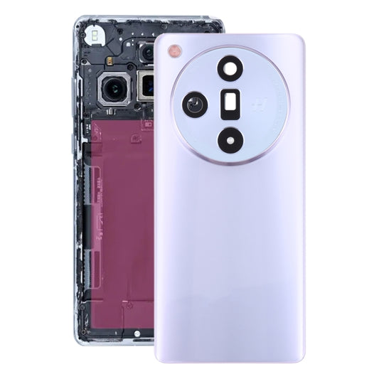 For OPPO Find X7 Original Battery Back Cover with Camera Lens Cover(Purple) - Back Cover by buy2fix | Online Shopping UK | buy2fix