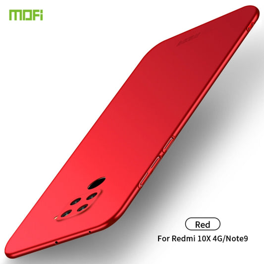 For Xiaomi Redmi 10X 4G MOFI Frosted PC Ultra-thin Hard Case(Red) - Xiaomi Cases by MOFI | Online Shopping UK | buy2fix