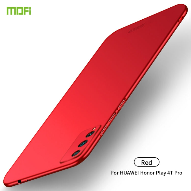 For Huawei Honor Play 4T Pro MOFI Frosted PC Ultra-thin Hard Case(Red) - Honor Cases by MOFI | Online Shopping UK | buy2fix