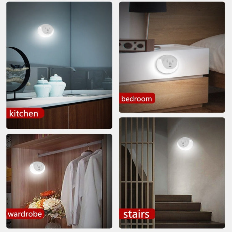 USB Charging Light & Human Body Sensing Control Smile Magnetic Night Light(Cold White Light) - Night Lights by buy2fix | Online Shopping UK | buy2fix