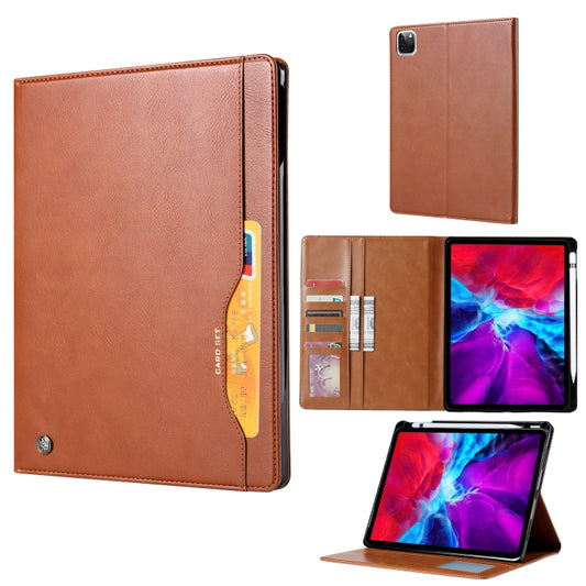 For iPad Air 11 2024 / Air 2022/2020 10.9 Knead Skin Texture Leather Tablet Case(Brown) - iPad Air (2022) / (2020) 10.9 Cases by buy2fix | Online Shopping UK | buy2fix