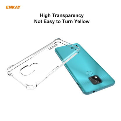 For Motorola Moto E7 Hat-Prince ENKAY Clear TPU Shockproof Case Soft Anti-slip Cover - Motorola Cases by ENKAY | Online Shopping UK | buy2fix