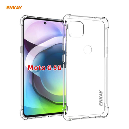 For Motorola Moto G 5G Hat-Prince ENKAY Clear TPU Shockproof Case Soft Anti-slip Cover - Motorola Cases by ENKAY | Online Shopping UK | buy2fix