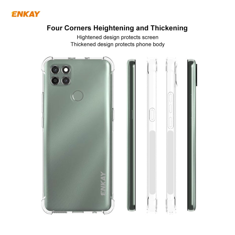 For Motorola Moto G9 Power Hat-Prince ENKAY Clear TPU Shockproof Case Soft Anti-slip Cover - Motorola Cases by ENKAY | Online Shopping UK | buy2fix