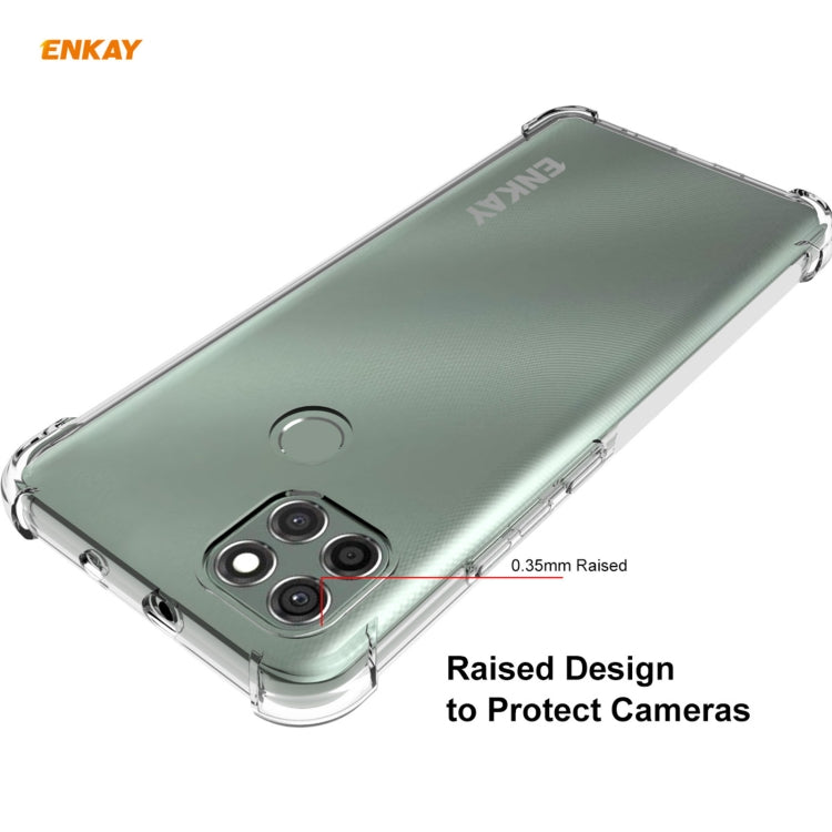 For Motorola Moto G9 Power Hat-Prince ENKAY Clear TPU Shockproof Case Soft Anti-slip Cover - Motorola Cases by ENKAY | Online Shopping UK | buy2fix