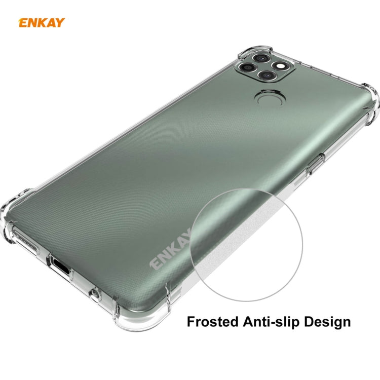 For Motorola Moto G9 Power Hat-Prince ENKAY Clear TPU Shockproof Case Soft Anti-slip Cover - Motorola Cases by ENKAY | Online Shopping UK | buy2fix