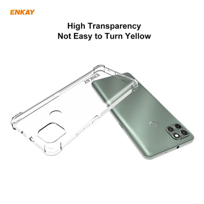 For Motorola Moto G9 Power Hat-Prince ENKAY Clear TPU Shockproof Case Soft Anti-slip Cover - Motorola Cases by ENKAY | Online Shopping UK | buy2fix