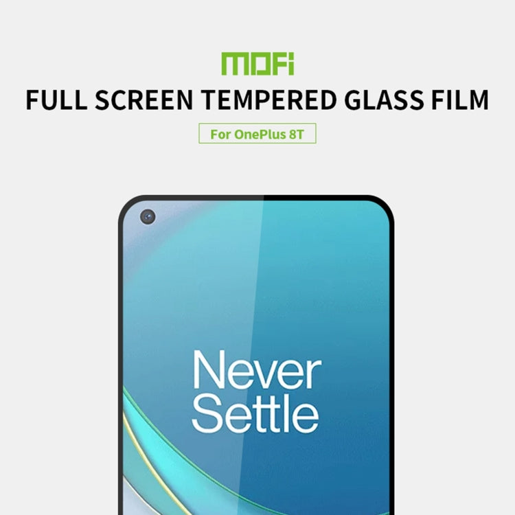 For OnePlus 8T MOFI 9H 2.5D Full Screen Tempered Glass Film(Black) - OnePlus Tempered Glass by MOFI | Online Shopping UK | buy2fix