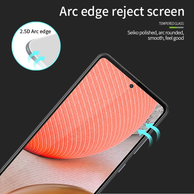 For Samsung Galaxy A72 5G / 4G MOFI 9H 2.5D Full Screen Tempered Glass Film(Black) - Galaxy Tempered Glass by MOFI | Online Shopping UK | buy2fix