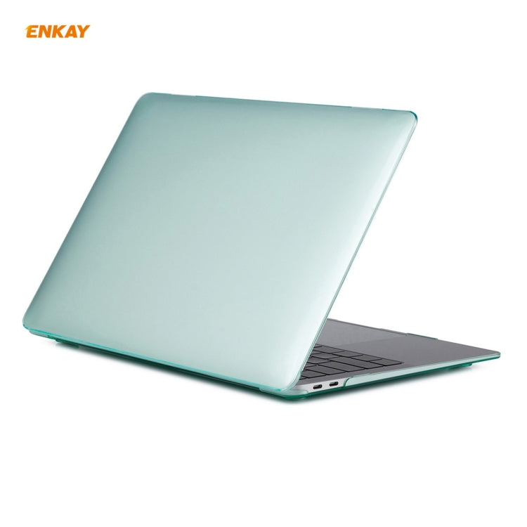 ENKAY 3 in 1 Crystal Laptop Protective Case + US Version TPU Keyboard Film + Anti-dust Plugs Set for MacBook Air 13.3 inch A1932 (2018)(Green) - MacBook Air Cases by WIWU | Online Shopping UK | buy2fix