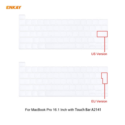 ENKAY 3 in 1 Crystal Laptop Protective Case + EU Version TPU Keyboard Film + Anti-dust Plugs Set for MacBook Pro 16 inch A2141 (with Touch Bar)(Green) - MacBook Pro Cases by ENKAY | Online Shopping UK | buy2fix