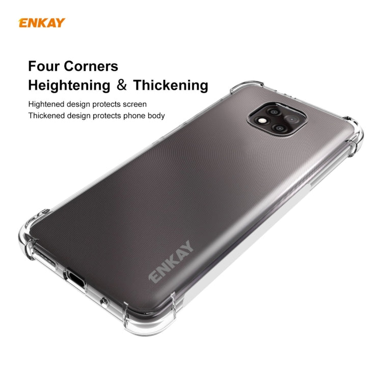 For Motorola Moto G Power 2021 Hat-Prince ENKAY Clear TPU Shockproof Case Soft Anti-slip Cover - Motorola Cases by ENKAY | Online Shopping UK | buy2fix