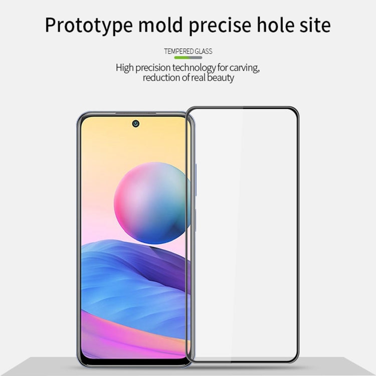 For Xiaomi Redmi Note10 5G PINWUYO 9H 3D Curved Full Screen Explosion-proof Tempered Glass Film(Black) -  by PINWUYO | Online Shopping UK | buy2fix